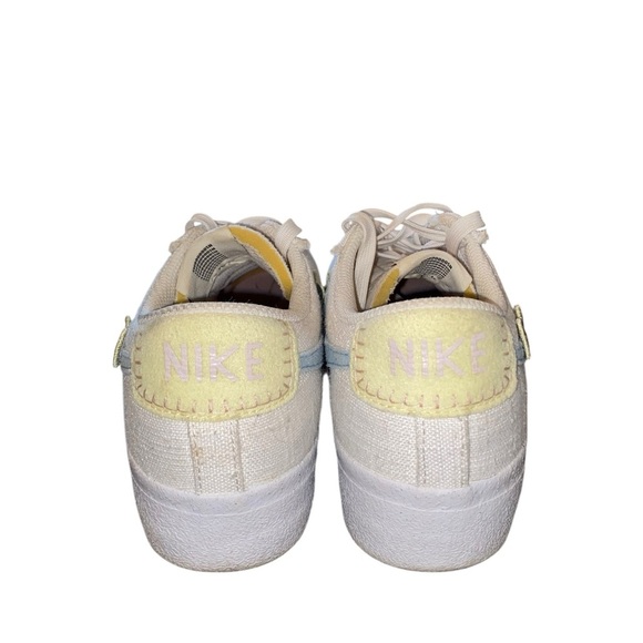 Nike Blazer Low Platform Next Nature White Blue butterfly caterpillar sneakers - Picture 13 of 14